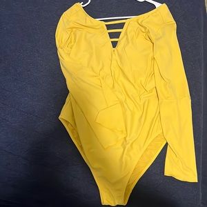Mustard One Piece Swimsuit